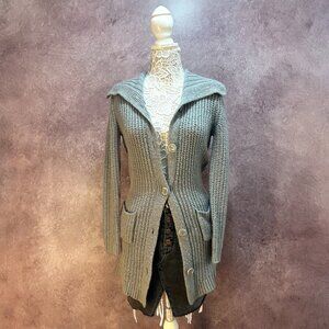 Faded Glory Long Knit Button Up Cardigan